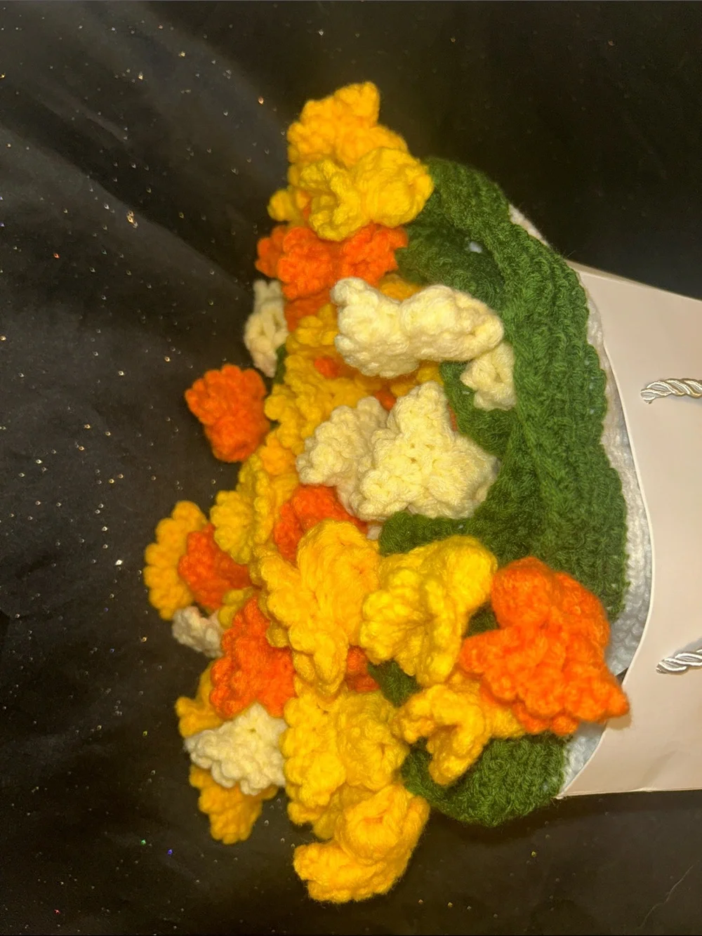 Handmade Crochet Flower Bouquet Afghan!!